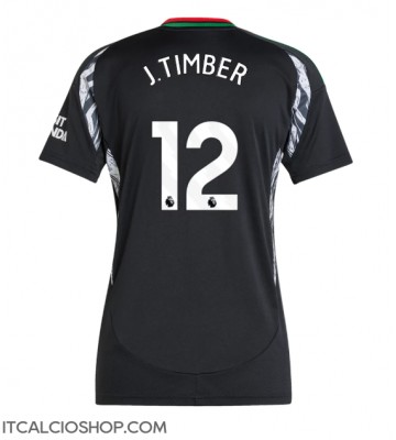 Arsenal Jurrien Timber #12 Seconda Maglia Femmina 2024-25 Manica Corta